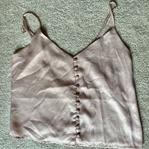 brandy melville pink satin tank